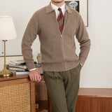 Men's Warm Sheepwool Lapel Knit Cardigan