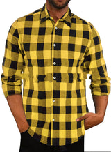 New Men's Plaid Lapel Shirt