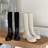 Small Thick Bottom Height Increasing Skinny Elastic Socks Boots