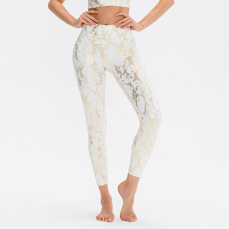 Pantalones de yoga con estampado de serpiente para mujer