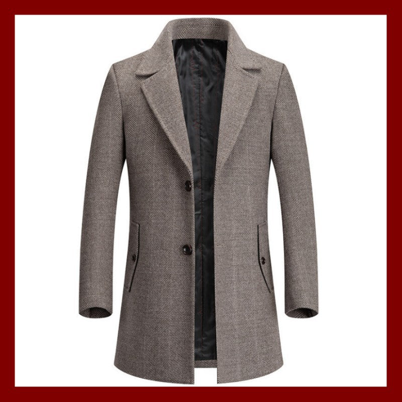 Woolen Woolen Coat Men's Autumn Winter Business In Britain