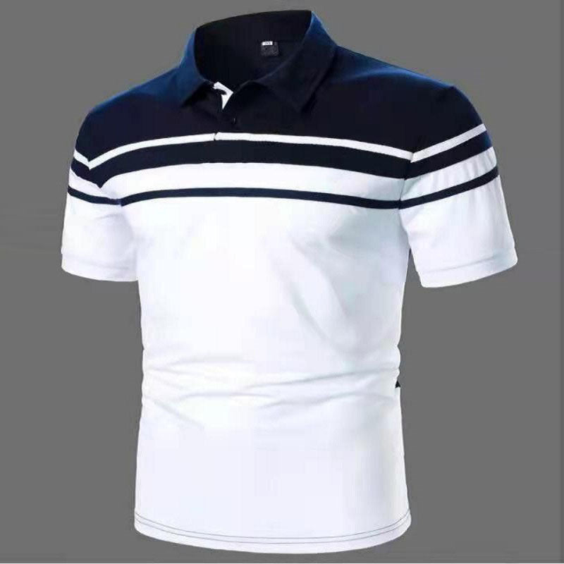 Polo de rayas de manga corta para hombre