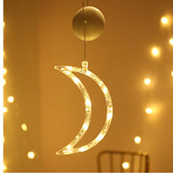 Guirnalda de luces LED navideñas con forma de estrella, cortina de luces para interior, dormitorio, decoración de fiesta en casa, muñeco de nieve, árbol de Navidad, luces navideñas