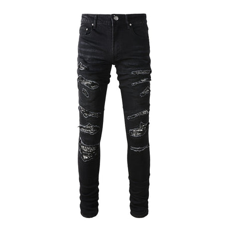 Men's Paisley Patch Street Jeans