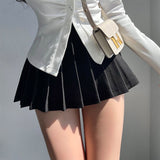 Fashion Black Pleated Skirt For Women