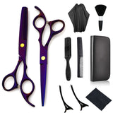 Household Flat Cut Color Hair Salon And Haircut Scissors Set