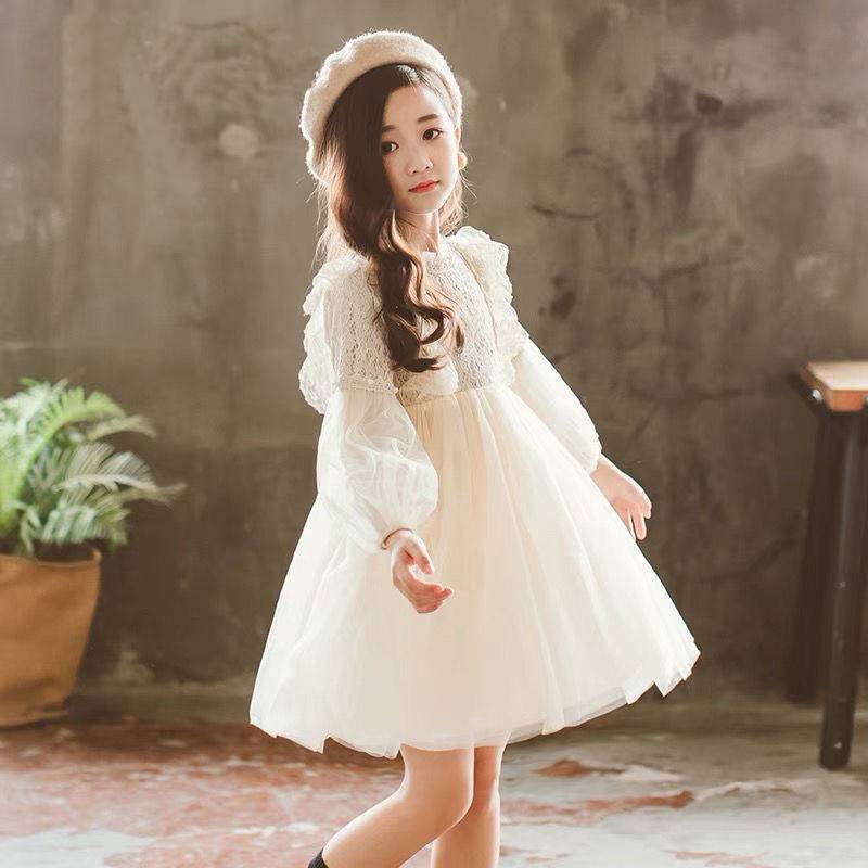 Ropa para niños Ropa de otoño para niñas Nuevo vestido de princesa de manga larga