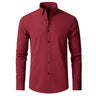 Camisa de fuerza elástica completa para hombre, camisa fina de negocios Simple antiarrugas, sin planchar, para hombre