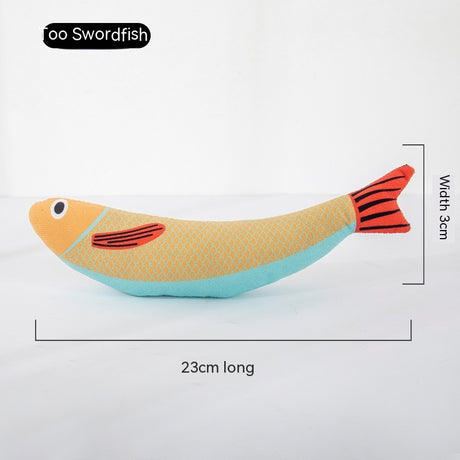 Cat Mint Self-Hi Simulated Fish Molar Toy