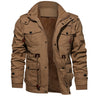 Chaqueta de lana de invierno para hombre, abrigo cálido con capucha, ropa de abrigo gruesa térmica, chaqueta militar masculina