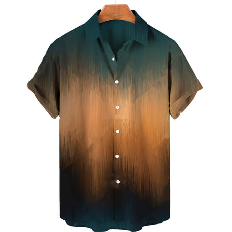 Casual Gradient Print Hawaiian Shirt