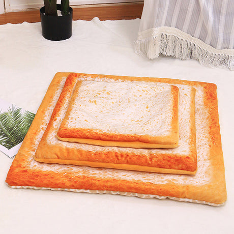 Simulation 3D Pizza Avocado Omelette Toast Pet Warm Blanket Mat Bed Soft Thicken