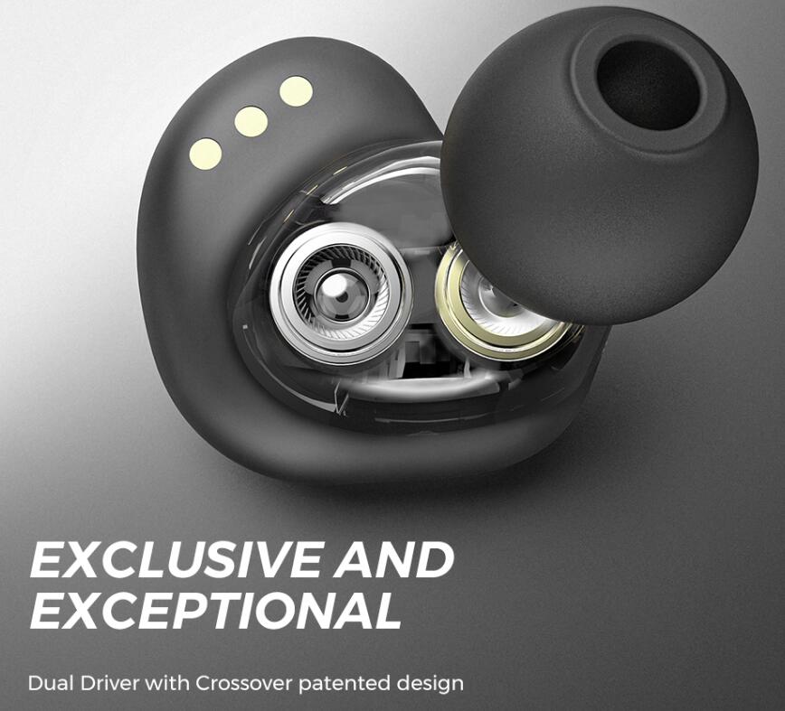 Dual Dynamic Drivers Wireless Earbuds Bluetooth