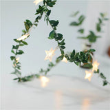 LED Light String Simulation Green Leaf Vine