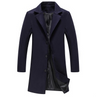 2021 Autumn And Winter New Mens Solid Color Casual Business Woolen Coats