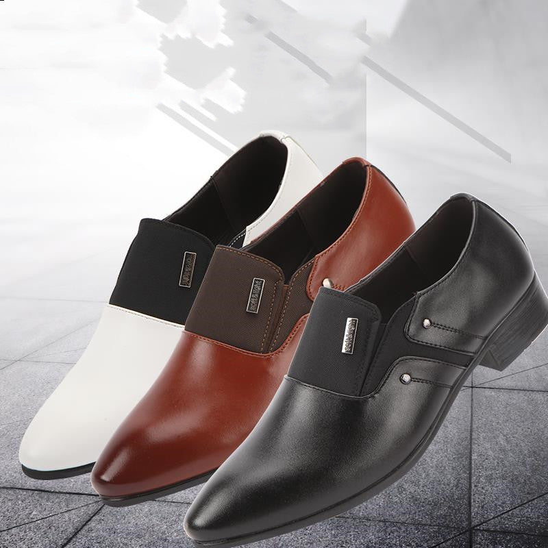 Zapatos de cuero con punta puntiaguda casual de moda para hombre