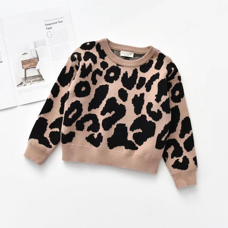 Nuevo jersey de leopardo de estilo coreano para niños