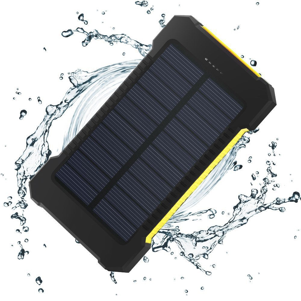 Luces de camping con cargador solar ultrafino universal para teléfono móvil