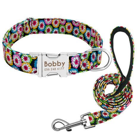 Collar con nombre para perro, Collar para perro grande personalizado, etiqueta con letras