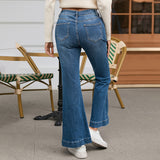 Shiying Casual Style High Waist Flared Pants Women's Autumn