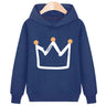 Sudadera Crown con capucha y terciopelo