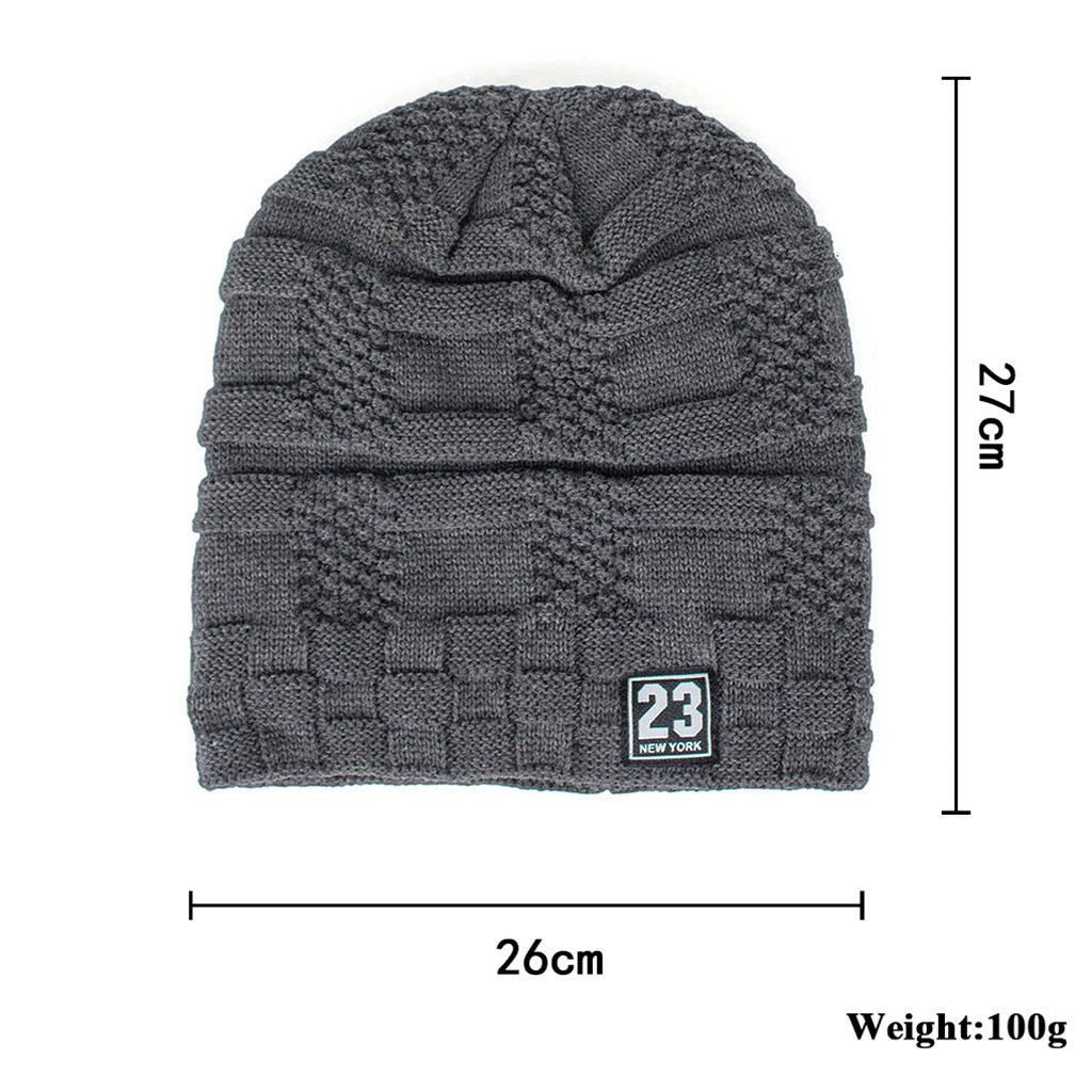 Women's Outdoor Warm Thickened Fleece Pullover Knitted Woolen Hat