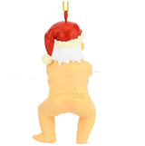 Decoración de resina de Papá Noel desnudo