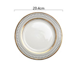 European-style plate Wobble plate plate Gold plated plate Glass beads Dot plate ceramic