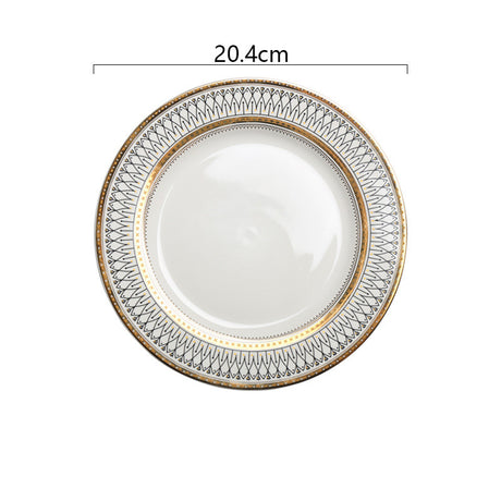 European-style plate Wobble plate plate Gold plated plate Glass beads Dot plate ceramic