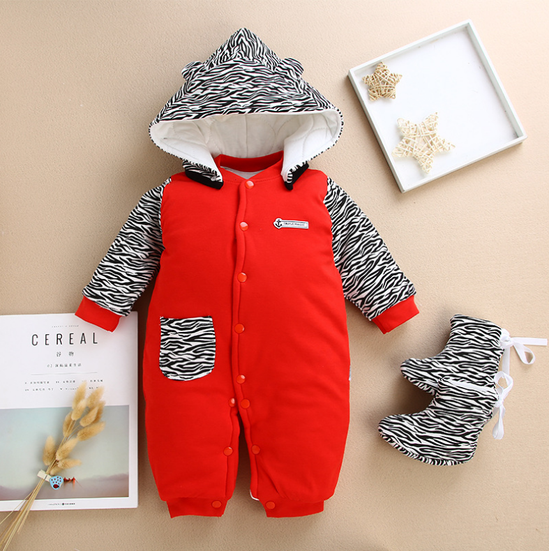 Warm Thick Baby Jumpsuit Newborn Climb Clothes