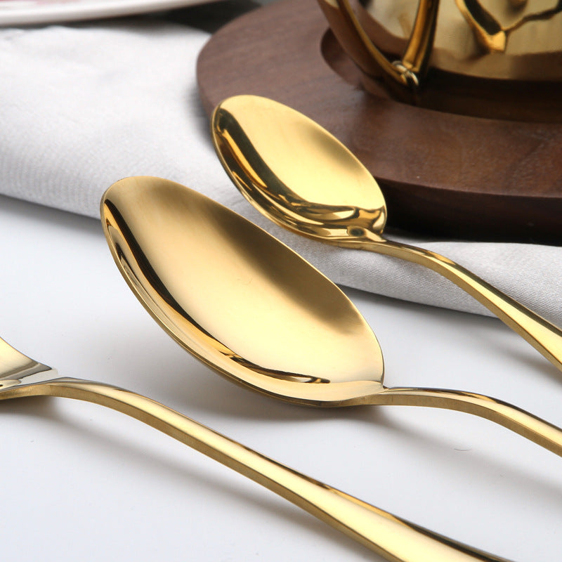 Golden Western Knife and Fork Household Cutlery Set