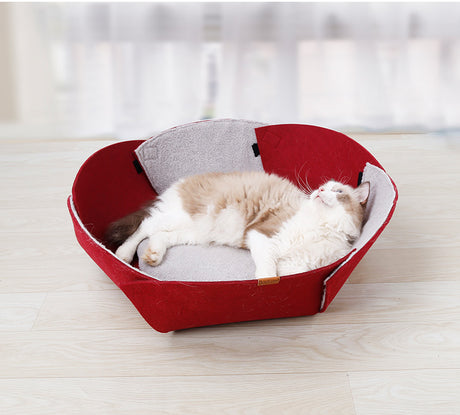 Four Seasons Universal Cat Nest Removable Lock Felt Nest