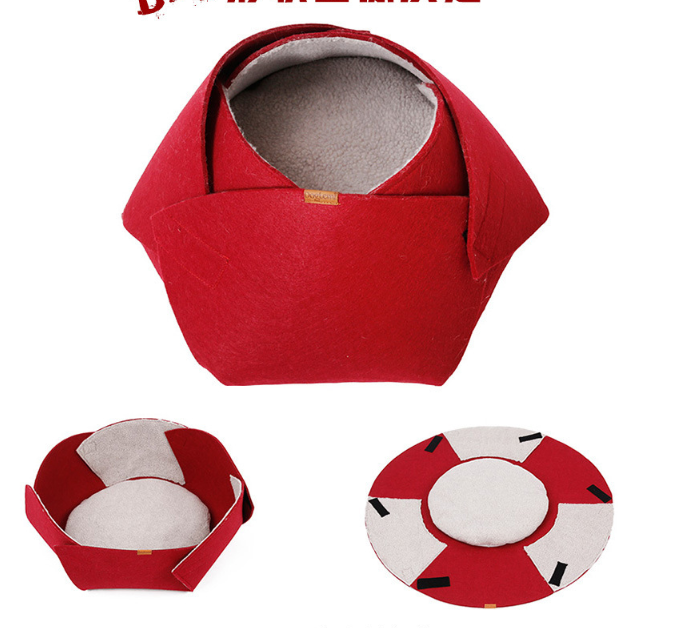 Four Seasons Universal Cat Nest Removable Lock Felt Nest