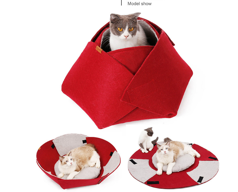 Four Seasons Universal Cat Nest Removable Lock Felt Nest