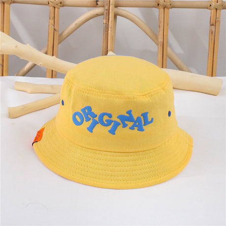 Versión coreana de sombrero de pescador para niños, sombrero para bebés de primavera y otoño, protector solar de verano para niños, sombrero fino con visera salvaje, tendencia