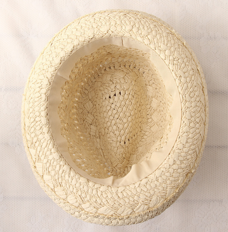 Sombrero de paja para padres e hijos, sombrero de Jazz transpirable, sombrero de copa británico, sombrero de verano para hombres, sombrero de Panamá, sol de playa para niños