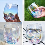 Nordic Colorful Glass Rainbow Glass Family Drinking Water Cup Dazzling Cup