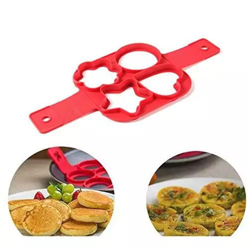 Anillo antiadherente de silicona para hacer tortitas y huevos, moldes para tortillas para hornear en la cocina, molde con forma de anillo para huevos