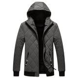 Chaqueta corta de algodón térmica gruesa con capucha para hombre