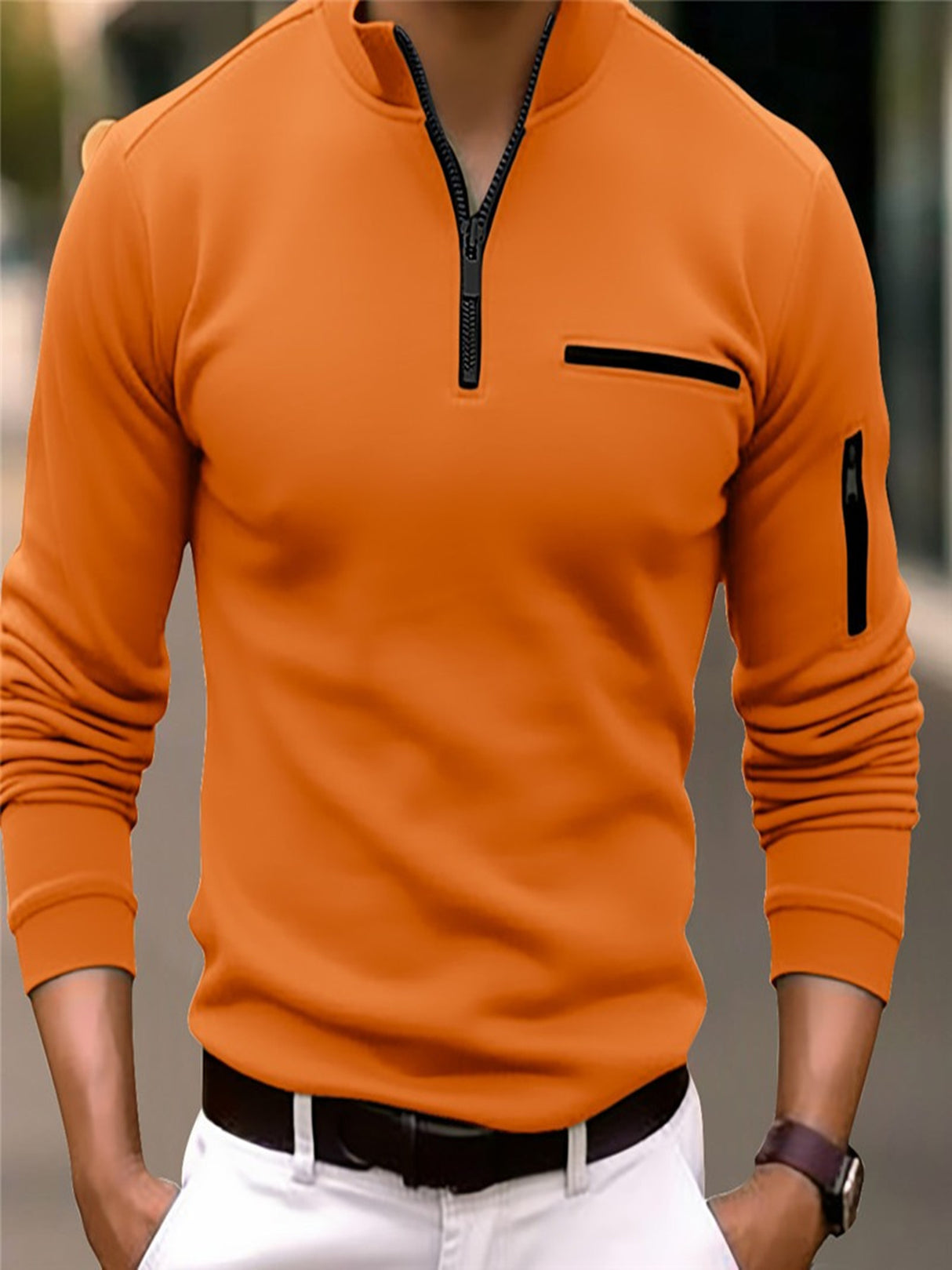 Sudadera con cremallera POLO deportiva de moda para hombre