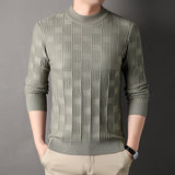 Solid Color Half Collar Thickened Men's Casual Sweater