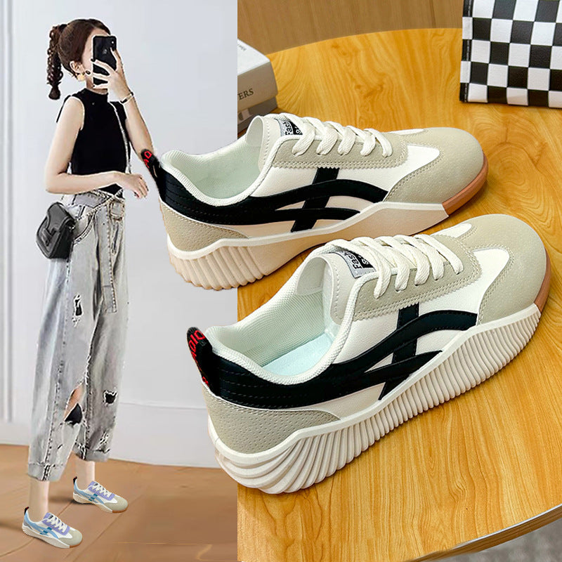 Korean Style Flat Women's Autumn New Breathable Casual Skateboard Shoes