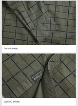 Men's Spring And Autumn Long-sleeved Plaid Shirt