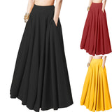 Plus Size Women's Solid Color Half-length Pleated Skirt