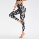 Pantalones de yoga con estampado de serpiente para mujer