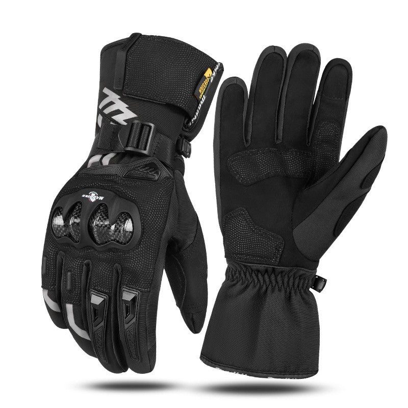 Motorcycle Warm Riding Gloves Men's Carbon Fiber Drop-resistant