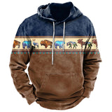 Sudadera con capucha de tendencia impresa estilo occidental del suéter 3d caliente transfronterizo