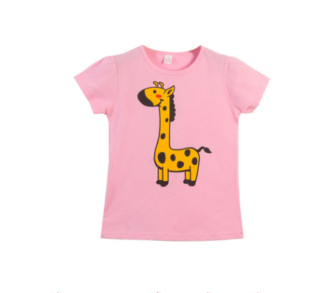 Cotton printed children's short sleeve