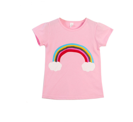 Cotton printed children's short sleeve