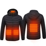 Nuevo Chaqueta calefactora, chaqueta eléctrica USB, abrigo de algodón, calentador, ropa térmica, chaleco calefactor, ropa de hombre, invierno